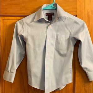 Boys blue and white checked Brooks Brothers Button